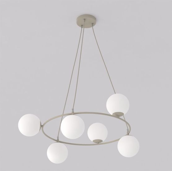 Lampa wisząca AZURA nowoczesna beżowa E14 10W LED