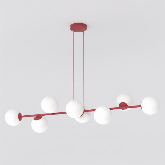 Lampa wisząca MAGNUS nowoczesna burgundowa E14 10W LED