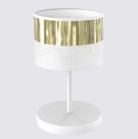 Lampka biurkowa LUX nowoczesna biała E27 15W LED