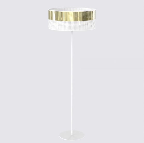 Lampa podłogowa LUX nowoczesna biała E27 15W LED
