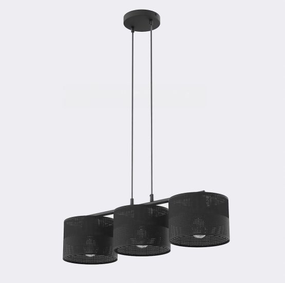 Lampa wisząca KARBON nowoczesna czarna E27 15W LED