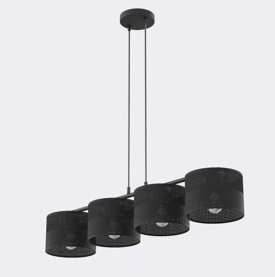 Lampa wisząca KARBON nowoczesna czarna E27 15W LED