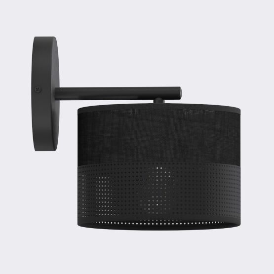 Kinkiet KARBON nowoczesny czarny E27 15W LED