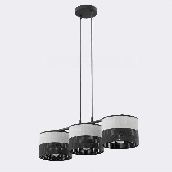 Lampa wisząca KARBON nowoczesna szara E27 15W LED