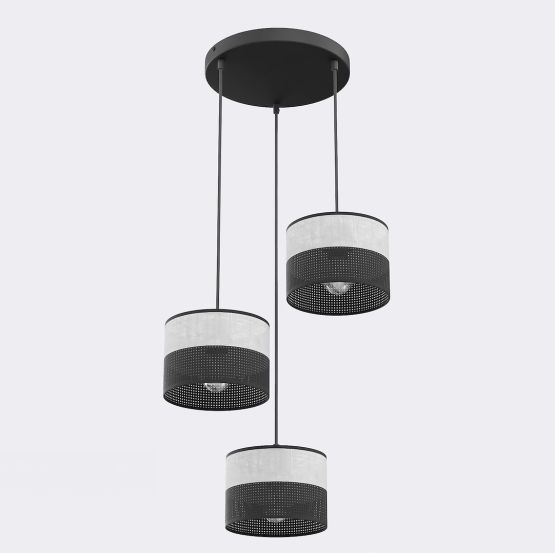 Lampa wisząca KARBON nowoczesna czarna E27 15W LED
