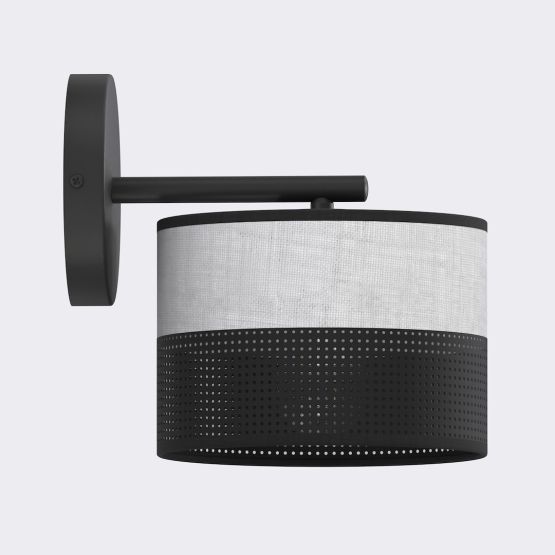 Kinkiet KARBON nowoczesny czarny E27 15W LED