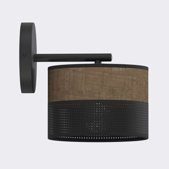 Kinkiet KARBON nowoczesny czarny E27 15W LED