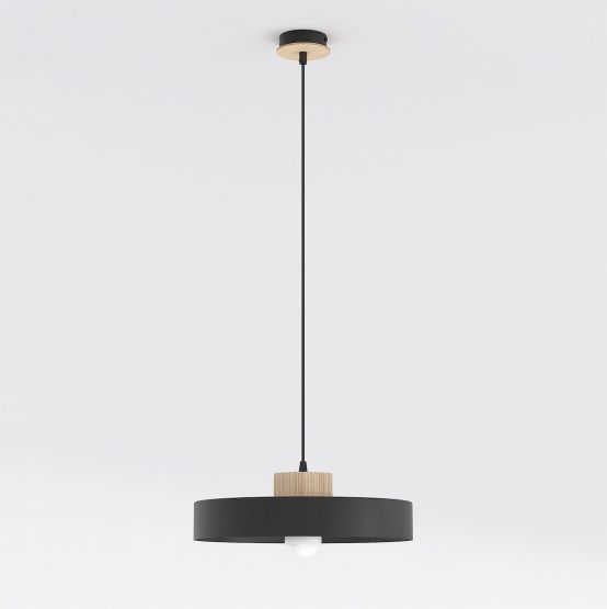 Lampa wisząca KIVI nowoczesna czarna E27 15W LED