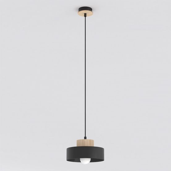 Lampa wisząca KIVI nowoczesna czarna E27 15W LED