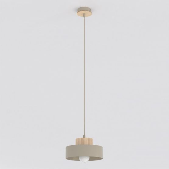 Lampa wisząca KIVI nowoczesna beżowa E27 15W LED