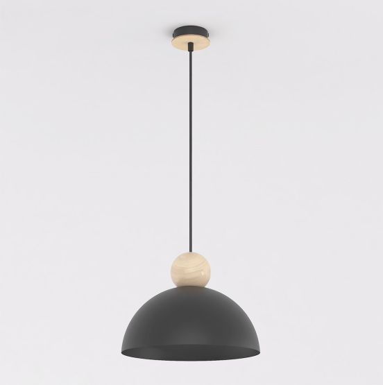 Lampa wisząca KAKI nowoczesna czarna E27 15W LED