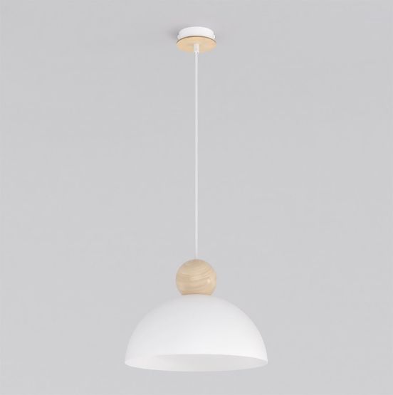 Lampa wisząca KAKI nowoczesna biała E27 15W LED