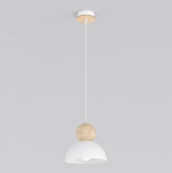 Lampa wisząca KAKI nowoczesna biała E27 15W LED