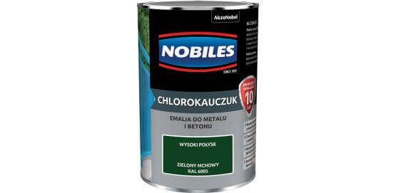 Farba Chlorokauczukowa Do Metalu i Betonu Zielony Mchowy Ral 6005 0,9L Nobiles - OUTLET