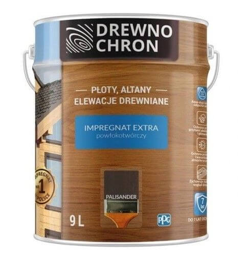 Zestaw Impregnat Extra Powłokotwórczy Palisander 9L Drewnochron + Pędzel Włoski 70 mm GRATIS Zestaw Impregnat Extra Powłokotwórczy Palisander 9L Drewnochron + Pędzel Włoski 70 mm GRATIS