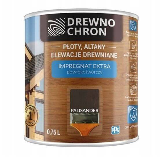 Zestaw Impregnat Extra Powłokotwórczy Palisander 0,75L Drewnochron + Pędzel Włoski 70 mm GRATIS Zestaw Impregnat Extra Powłokotwórczy Palisander 0,75L Drewnochron + Pędzel Włoski 70 mm GRATIS