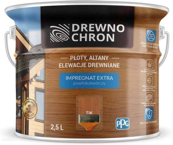 Zestaw Impregnat Extra Powłokotwórczy Tik 2,5L Drewnochron + Pędzel Włoski 70 mm GRATIS Zestaw Impregnat Extra Powłokotwórczy Tik 2,5L Drewnochron + Pędzel Włoski 70 mm GRATIS