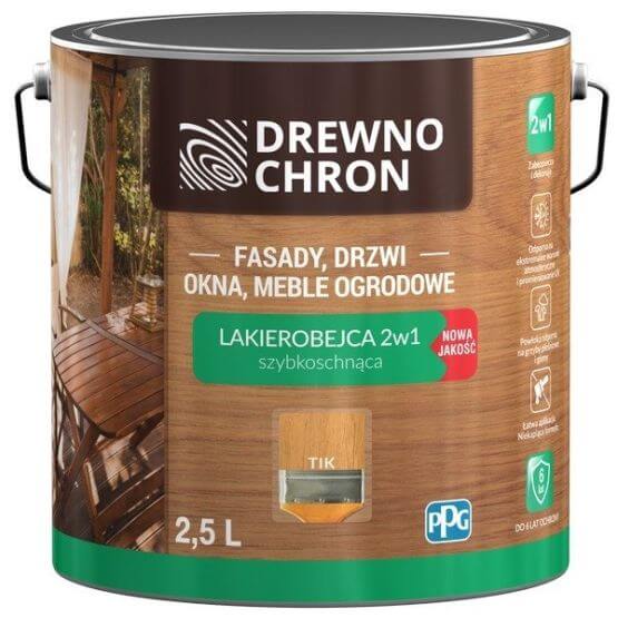 Zestaw Lakierobejca 2w1 Tik 2.5L Drewnochron + Pędzel Włoski 70 mm GRATIS