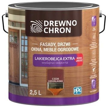 Zestaw Lakierobejca Extra Cedr Himalajski 2,5L Drewnochron + Pędzel Włoski 70 mm GRATIS Zestaw Lakierobejca Extra Cedr Himalajski 2,5L Drewnochron + Pędzel Włoski 70 mm GRATIS