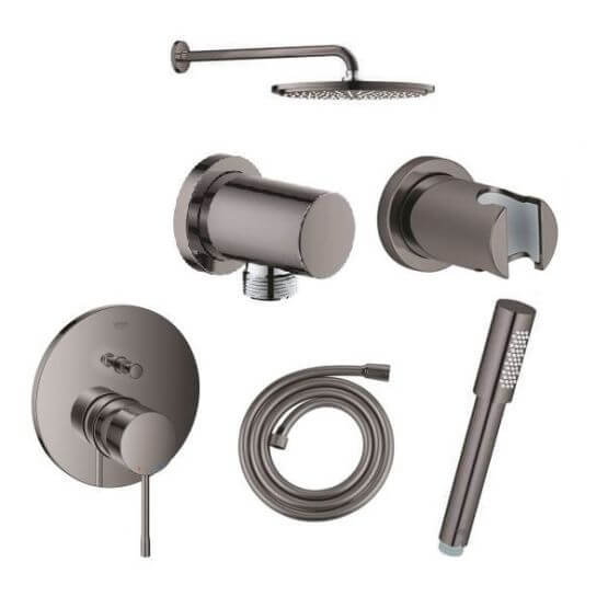 Zestaw Prysznicowy 6w1 Essence Pofessional Brushed Hard Graphite Grohe