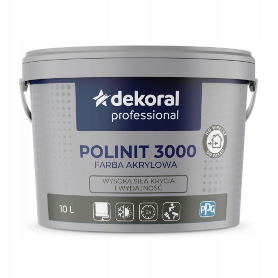 Farba Akrylowa Professional Polinit 3000 HS 10L Baza LN Dekoral