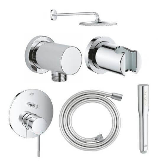 Zestaw Prysznicowy Essence Professional Chrom PGC-2.2 + Element Podtynkowy Grohe