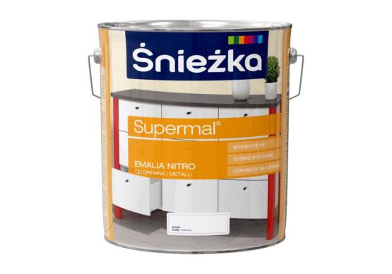 Emalia Supermal Nitro Biały Mat 10 L Śnieżka