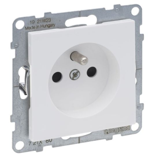 Gniazdo 2P+Z z Przesłoną - 16 A - 250 V~ - Zaciski Automatyczne Biały Suno 721180 Legrand