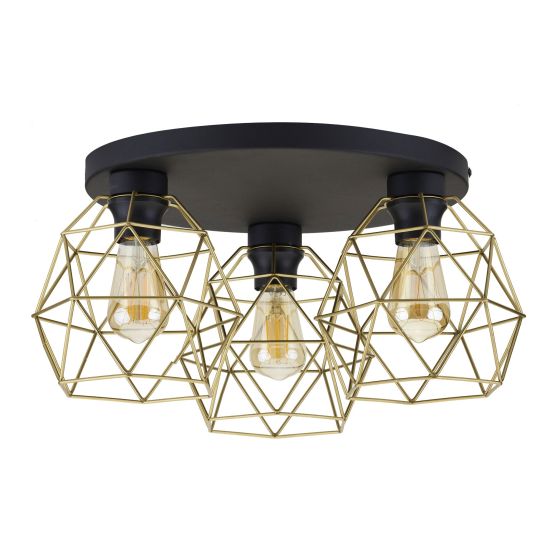 GALAXY BLACK/GOLD LAMPA SUFITOWA 3 koło