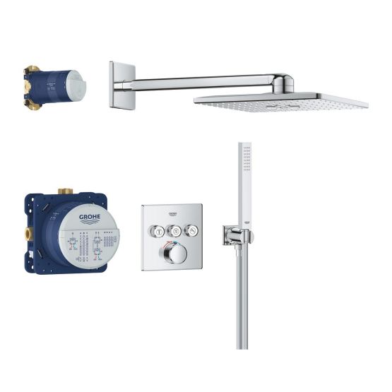 Zestaw Prysznicowy SmartControl Podtynkowy z Deszczownicą Rainshower SmartActive 310 Cube Grohe