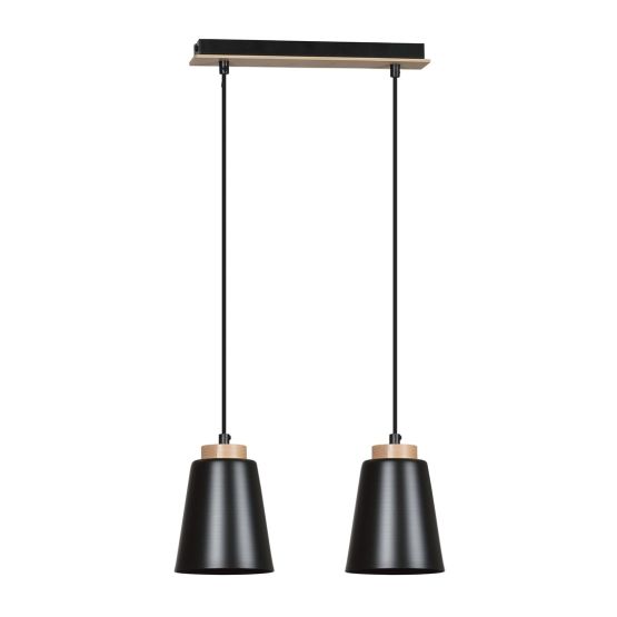 Lampa wisząca BOLERO nowoczesna czarna E27 15W LED