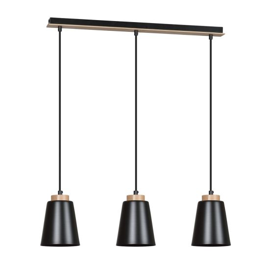 Lampa wisząca BOLERO nowoczesna czarna E27 15W LED