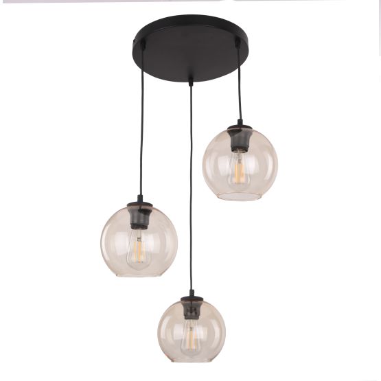 CUBUS BURSZTYN LAMPA wisząca 3 koło