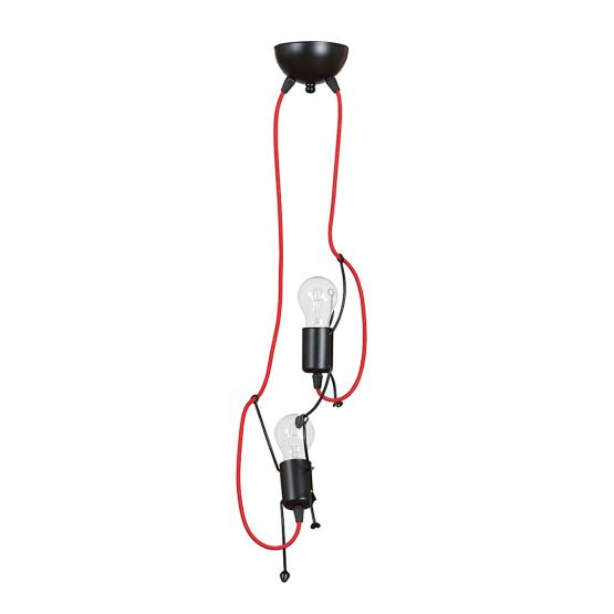 Lampa wisząca BOBI nowoczesna czarna E27 15W LED