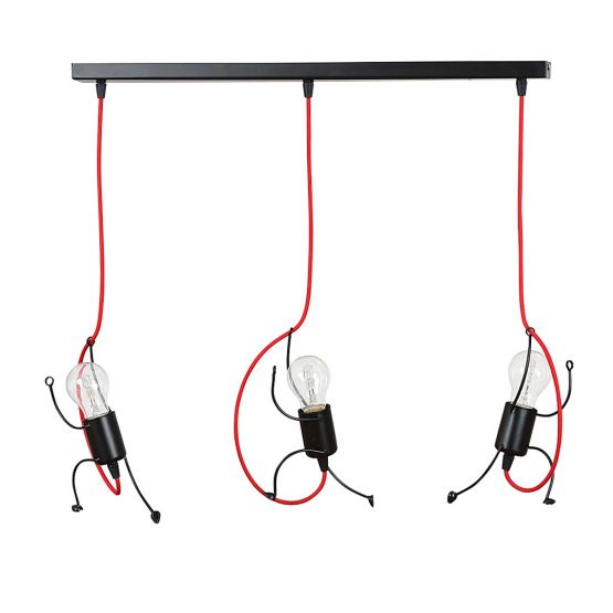 Lampa wisząca BOBI nowoczesna czarna E27 15W LED