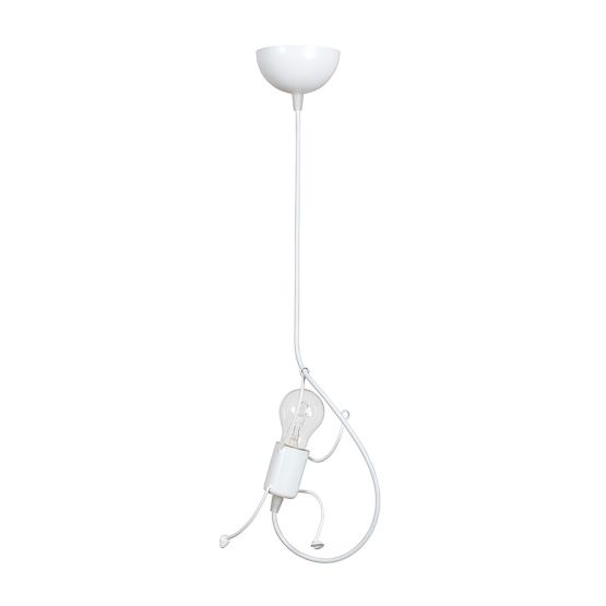 Lampa wisząca BOBI nowoczesna biała E27 15W LED
