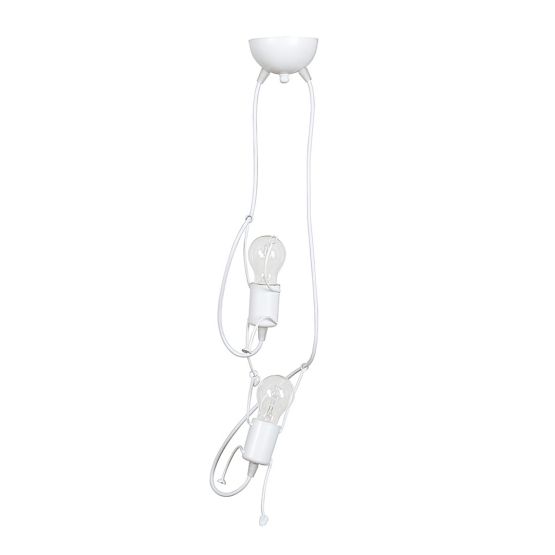 Lampa wisząca BOBI nowoczesna biała E27 15W LED