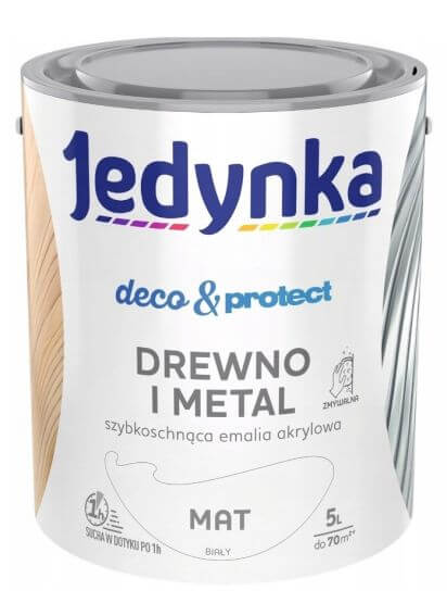 Farba Deco & Protect Drewno I Metal Biały Mat 5L Jedynka-Tikkurila