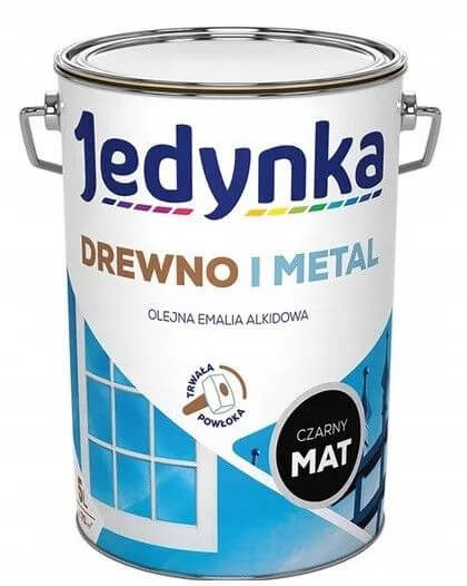 Farba Drewno I Metal Czarny Mat 5L Jedynka-Tikkurila