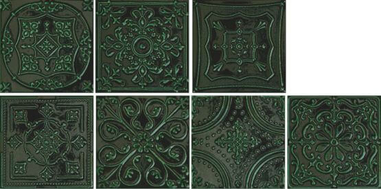 Dekor ścienny Tinta Green 14,8x14,8 Tubądzin