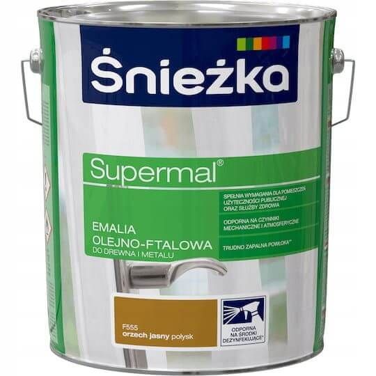 Emalia Olejno-Ftalowa Supermal 5L Orzech Jasny Połysk Śnieżka
