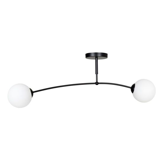 Lampa sufitowa PREGOS nowoczesna czarna E14 10W LED