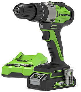 Zestaw Wiertarko-Wkrętarka Gd24Dd60K2 Ładowarka + Aku 2 Ah + Walizka 24V GR3704107UA Greenworks
