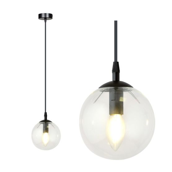Lampa wisząca COSMO nowoczesna czarna E14 10W LED