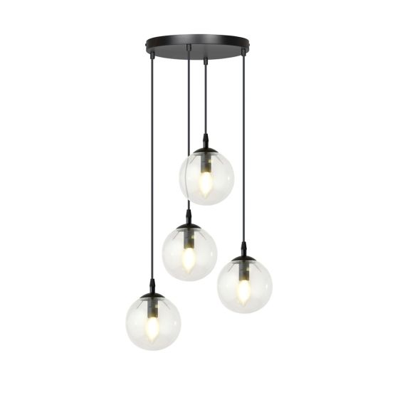 Lampa wisząca COSMO nowoczesna czarna E14 10W LED