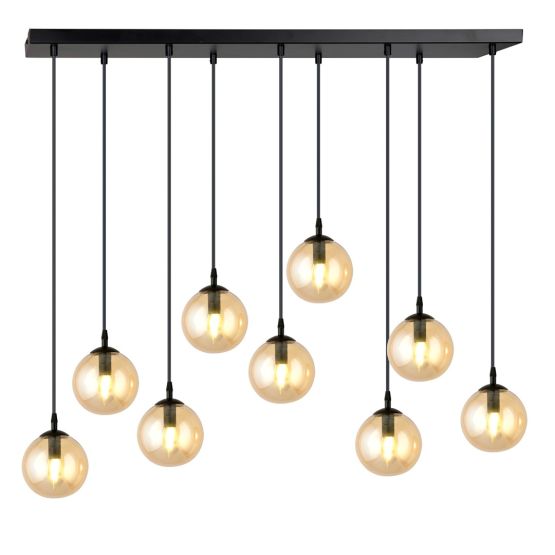 Lampa wisząca COSMO nowoczesna czarna E14 10W LED