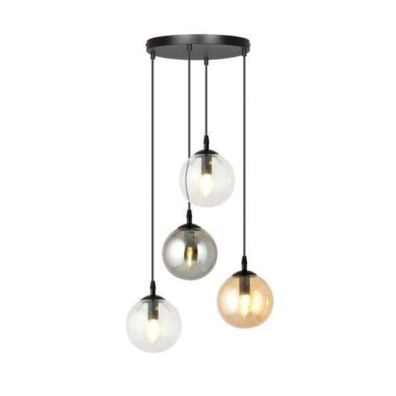 Lampa wisząca COSMO nowoczesna czarna E14 10W LED