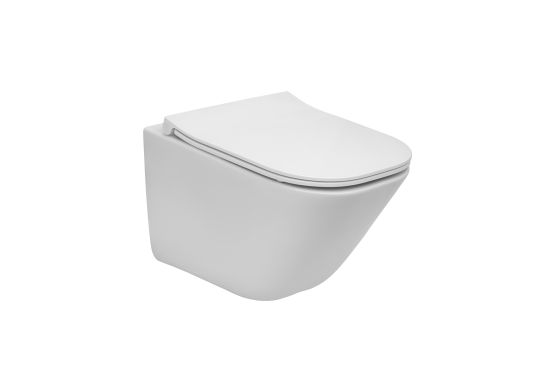 Miska WC Rimless Square Compacto Z Deską Wolnoopadającą Slim A34H473000 Roca