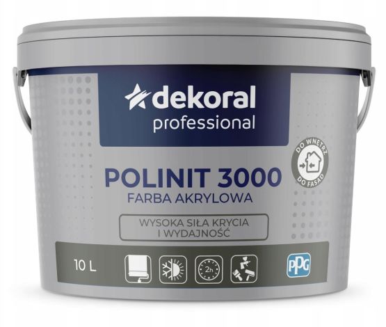 Farba Akrylowa Professional Polinit 3000 HS 10L Baza ZN Dekoral