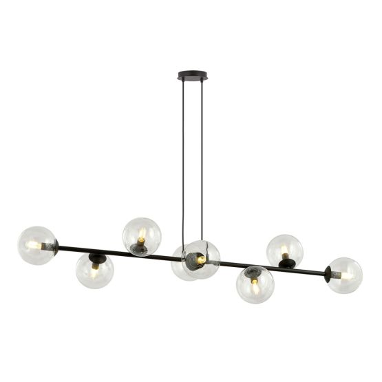 Lampa wisząca ROSSI nowoczesna czarna E14 10W LED